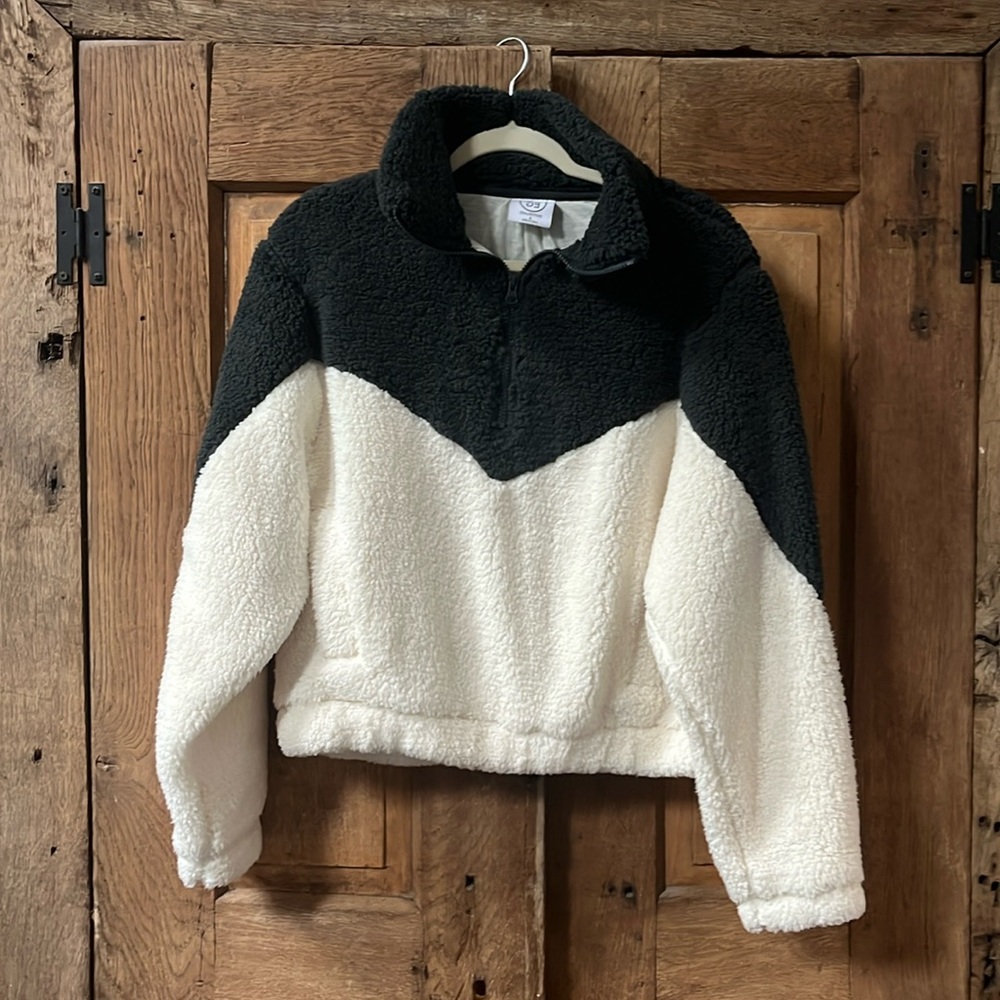 Sage Collective teddy soft v-neck fleece